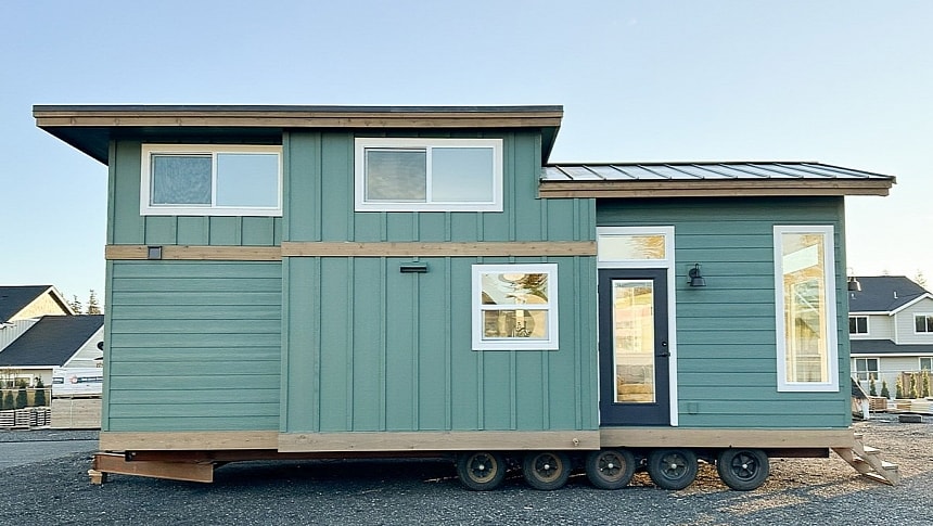 Lopez Tiny is a stunning 2023 tiny house specifically designed for comfortable family living
