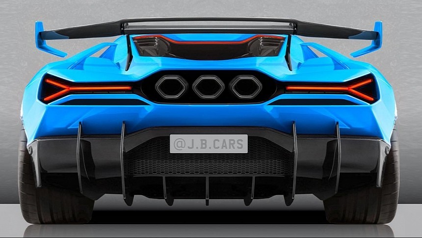 Lamborghini Revuelto STO rendering by j.b.cars