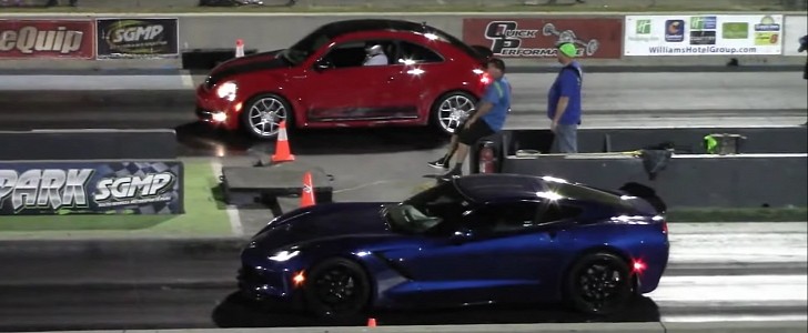VW Beetle vs Ford Mustang vs Chevy Corvette on DRACS