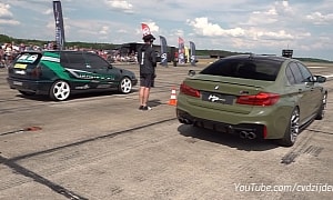 Feisty VW Golf Mk2 and Mk3 Drag BMW M3 and M5 Down the Half-Mile, Will They Blow?