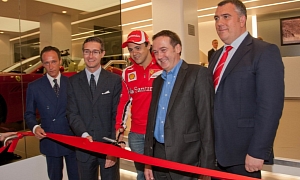 Felipe Massa Helps Inaugurate New Ferrari Atelier
