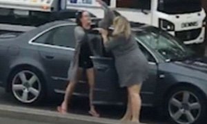 Female Drivers Choke, Slap Each Other in Insane Northampton Road-Rage Fight