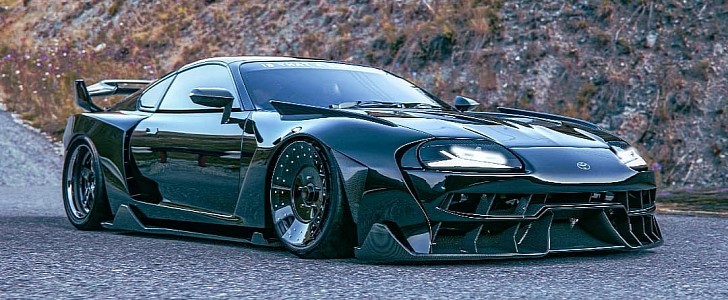 Feral A80 Toyota Supra Widebody Restomod rendering by adry53customs