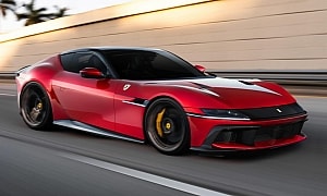 Ferrari 12Cilindri Rocks Miami Vice Vibes When Digitally Lowered on Aftermarket Wheels