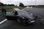 Ferrari 430 Scuderia Crashes, Hits Mercedes SLS AMG