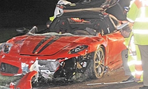 Ferrari 430 Scuderia Wrecked in Munich