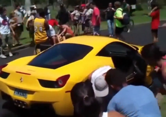Ferrari 458 crash in Brazil