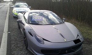 Ferrari 458 Driver Pulled Over for Speeding, Turns Out He Had No Driver’s License