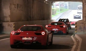 Ferrari 458 Italia Exhaust Symphony in Tunnel