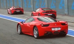 Ferrari 458 Italia Hooning on Track