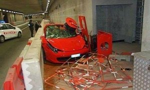 Ferrari 458 Monaco Tunnel Crash Defies Logic