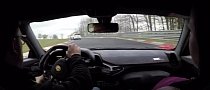 Ferrari 458 Speciale Chases 400 HP Megane R26.R on Nurburgring, Gets Left Behind