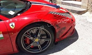 Ferrari 458 Speciale Crashed in Sicily