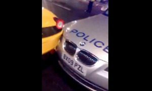 Ferrari 458 Spider Hit by Police BMW in London