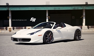 Ferrari 458 Spider on PUR Wheels Is Black and White Only