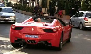 Ferrari 458 Spider Plays in Monaco