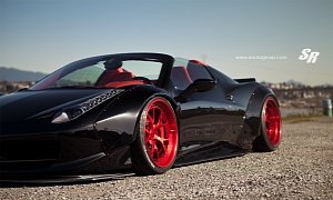 Ferrari 458 Spider with Liberty Walk Kit Is Total Eye Candy