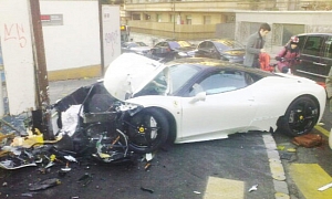 Ferrari 458 Thinks It’s a Bus, Crashes in Geneva