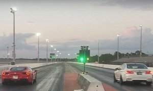 Ferrari 488 Drag Races Tuned BMW M3, The Fight Is Brutal