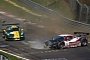 Ferrari 488 GT3 Driver Tackles Porsche in Reverse PIT Maneuver Nurburgring Crash