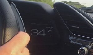 Ferrari 488 GTB Hits 341 KM/H on Autobahn in Real World Top Speed Test