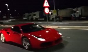Ferrari 488 GTB Spotted On the Street for the First Time during Commercial Filming