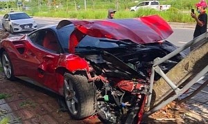 Ferrari 488 GTB Takes Out Tree in Vietnam, Could've Been Due to Braking System Failure