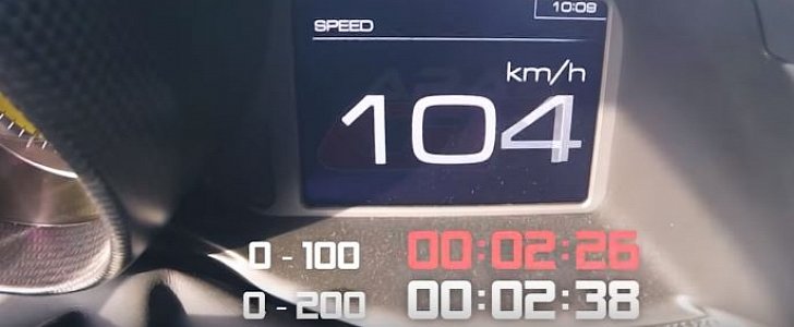 Ferrari 488 Pista 0-62 mph sprint
