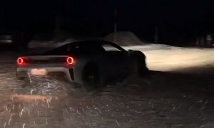 Ferrari 488 Pista Drifting In the Snow Is Savage