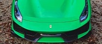 Ferrari 488 Pista "Froggy" Shows Signal Green Spec with Carbon Wheels