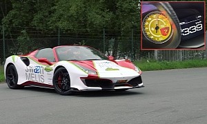 Ferrari 488 Pista Spider Goes for Autobahn Top Speed Run, Hits 339 KPH on the Clock