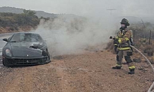Ferrari 599 Burns Down in Arizona