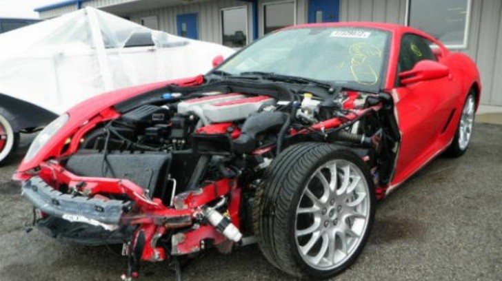 Ferrari 599 GTB crashed
