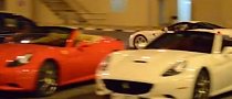 Ferrari 599 GTB Drifting Around Other Supercars in Saudi Arabia