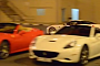 Ferrari 599 GTB Drifting Around Other Supercars in Saudi Arabia