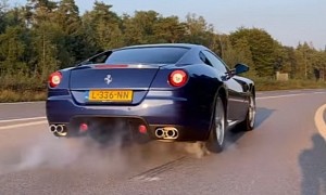 Ferrari 599 GTB HGTE Burns Some Rubber, Defines Raspy Exhaust Note