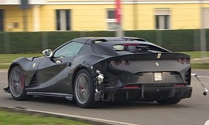 Ferrari 812 Competizione A Spotted on the Road Turning Gasoline Into Noise