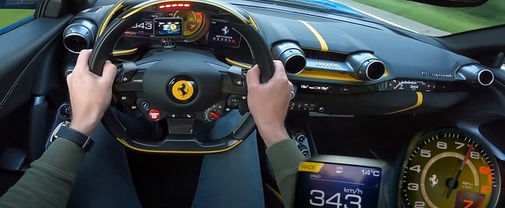 Ferrari 812 Superfast top speed run on Autobahn