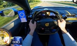 Ferrari 812 Superfast Hits 205 MPH (331 KPH) on Autobahn, and It's Too Easy
