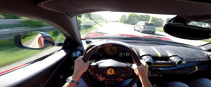 Ferrari 812 Superfast on Autobahn