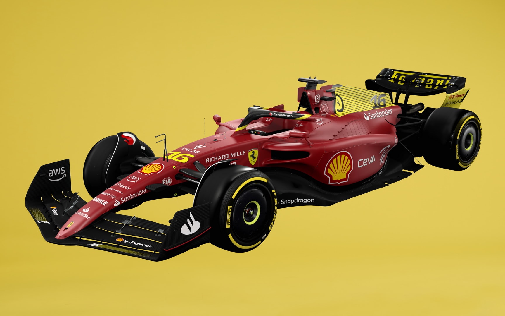 Ferrari Adds a Splash of Yellow to Its Livery for Monza to Celebrate