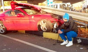 Ferrari California Crash: Footballer Drinks and Speeds