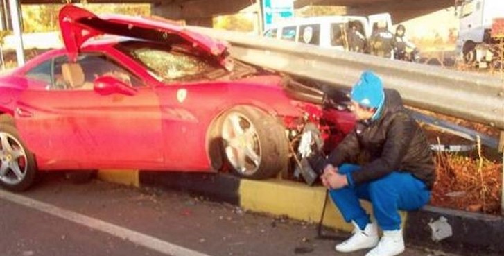 Ferrari California crash: Artme Milevskiy