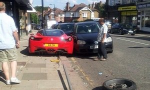 Ferrari Crash Makes for the Worst London Parking