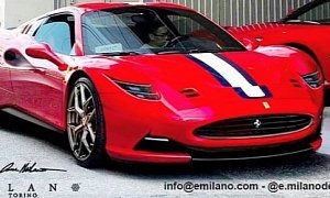 Ferrari Dino Revival Rendered as the Rumored Hybrid V6 Supercar