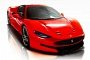New Ferrari Dino Rendered as Rumored Hybrid V6 Supercar