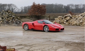 Ferrari Enzo Goes Dirt Road Rallying