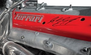 Ferrari F1 Engine Signed by Michael Schumacher Looks Like a Work of Art