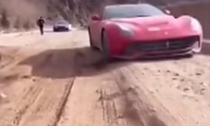 Ferrari F12 and Maseratis Ruined in Chinese "Highway" Rally That Went Offroading