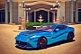 Ferrari F12 Berlinetta Gets Blue Chrome Wrap in Saudi Arabia